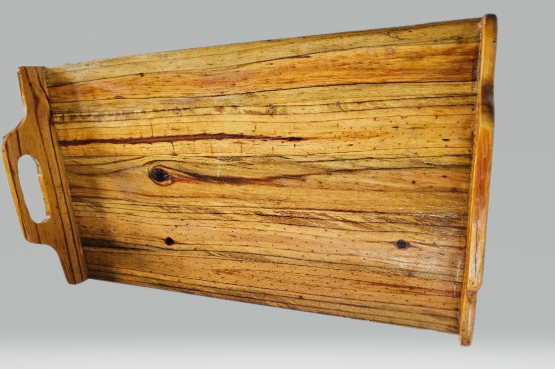 Handcrafted Solid Wood Serving tray natural colors