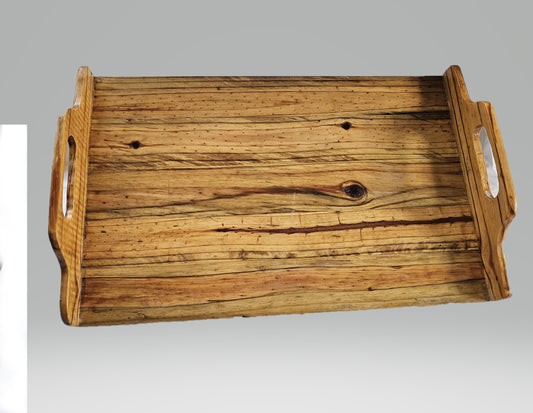 Handcrafted Solid Wood Serving tray natural colors