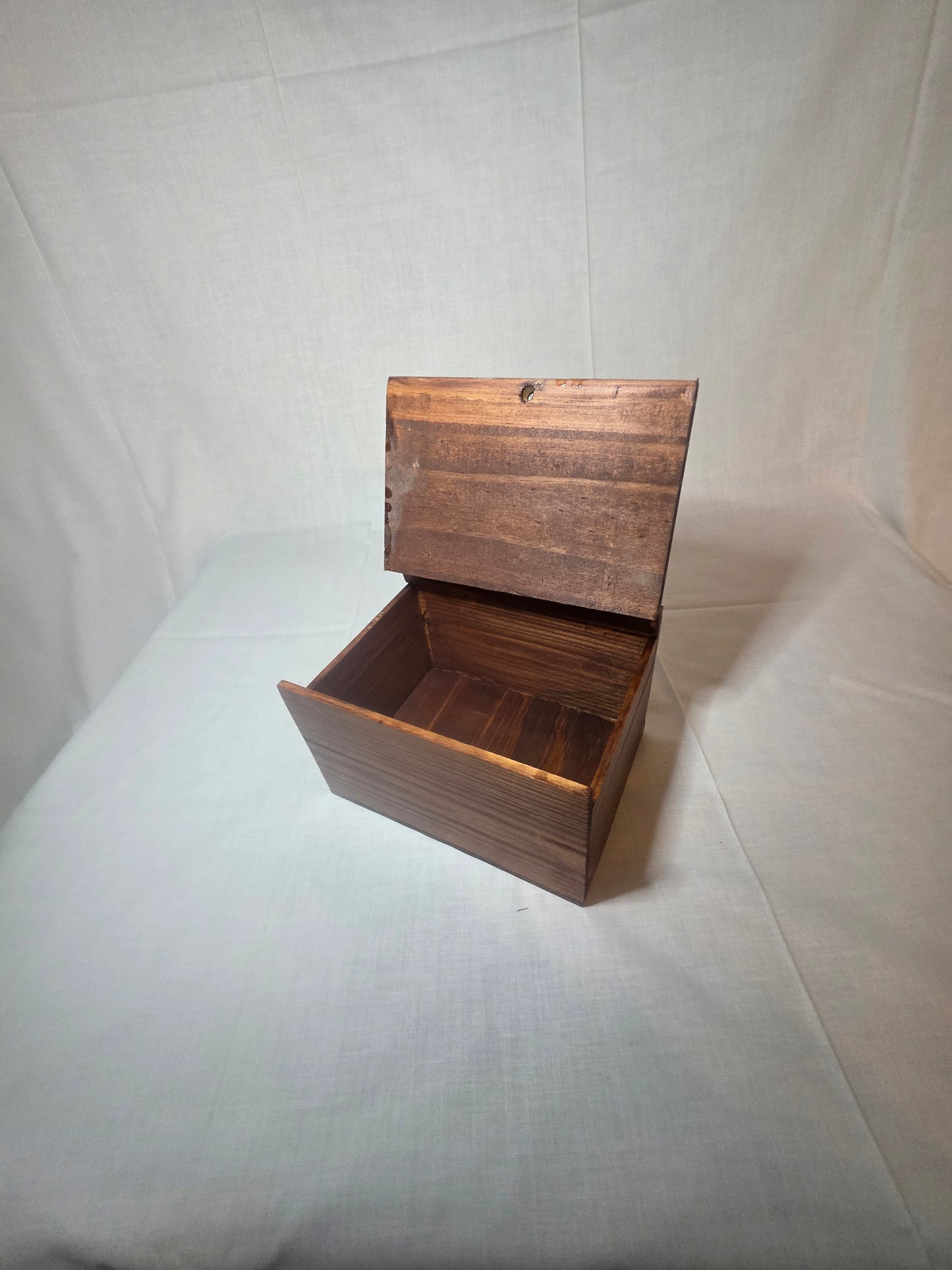 Handcrafted Wooden Jewelry Box with Laser Etched Trophy Trout Fish Design, Golden Oak Finish, 10.5"W x 5.25"D x 5.5"H, Keepsake Storage Box