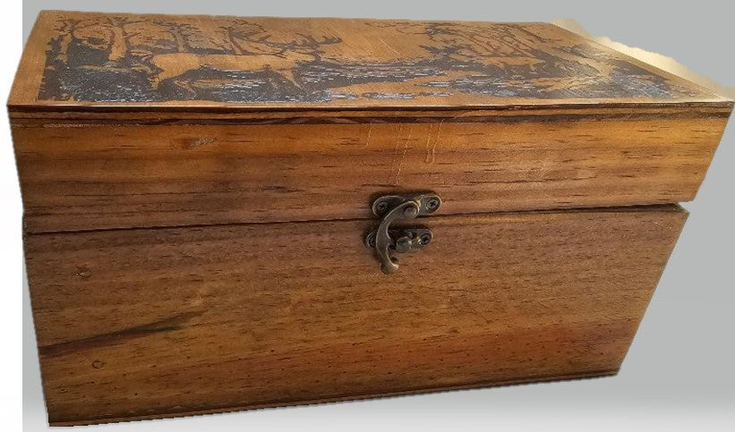 Handcrafted solid Wood Jewelry Box with beauitful lasered image and Removable Tray lot of stoage room