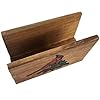 Wooden Napkin Holder with Hand-Painted Cardinal and Poinsettia Design