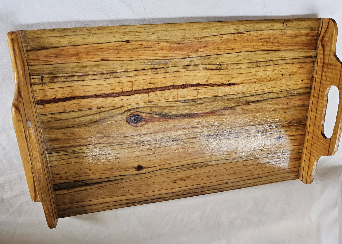 Handcrafted Solid Wood Serving tray natural colors