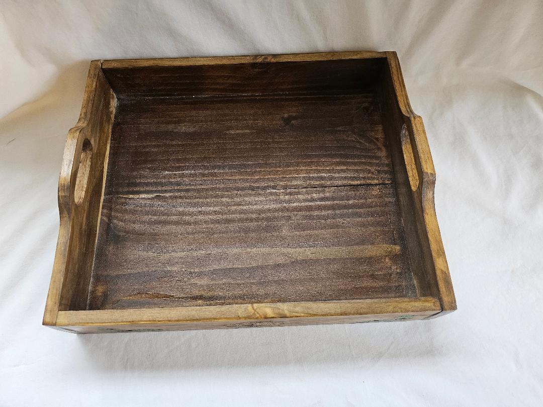 handcrafted solid wood serving tray